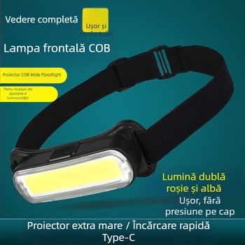 Frontala LED pentru noapte – reîncărcabilă, model Wxl-178, rază de iluminare 0–200 m, autonomie 2 ore, bandă reglabilă