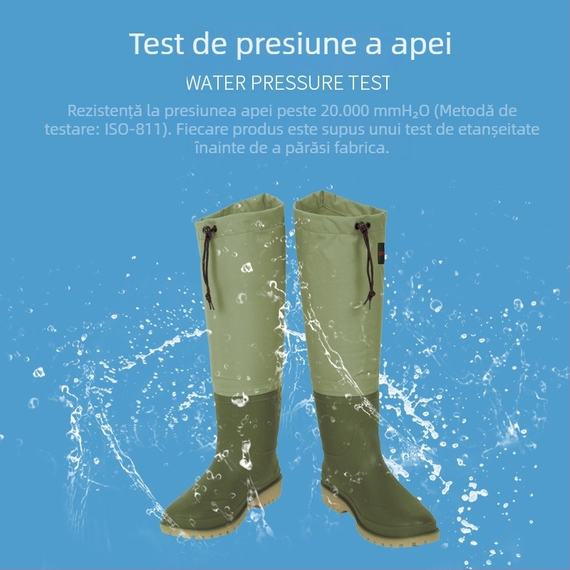 Sekoya Echipament de Pescuit: Pantaloni de traversare a apei și cizme impermeabile cu țepi din oțel pentru pescuit cu muște în râuri