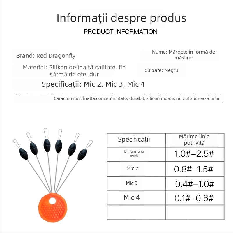 Kit de accesorii pentru pescuit - Space Bean, 48 de pachete pe placă, concentricitate înaltă