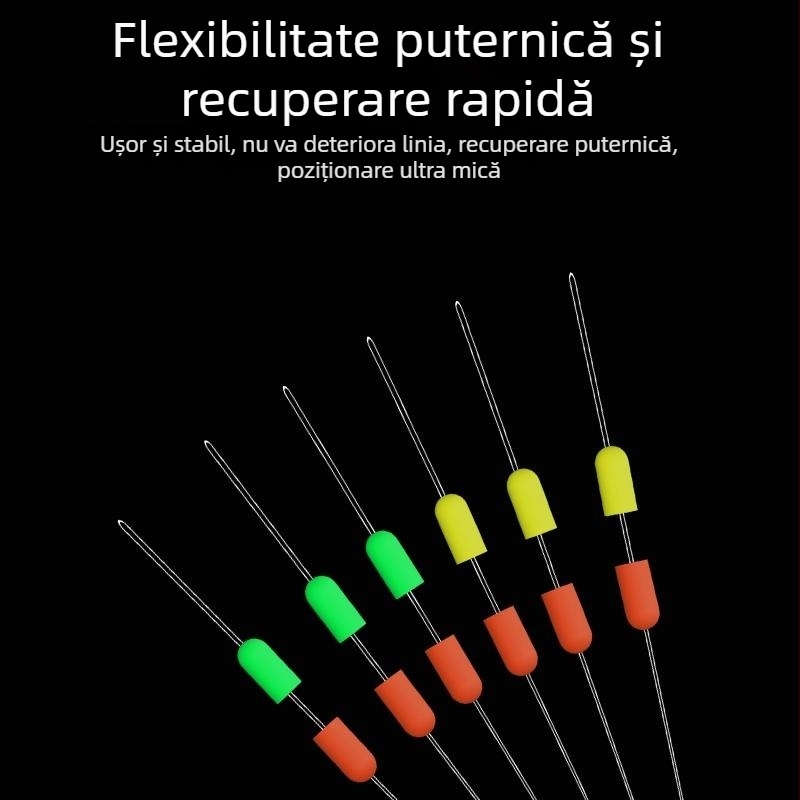 Set linie de pescuit din bumbac cu plută glisantă, noduri din bumbac, două mărgele spațiu pentru aruncări lungi, două opritoare de poziție — Material: floare de mătase; Origine: Altă