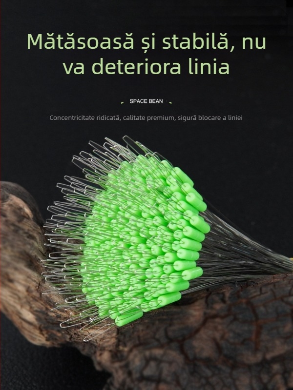 Space Beans din silicon cu mărgele de blocare – Accesorii de pescuit; Material: silicon; Origine: Anhui; Tip produs: Space Beans; Caracteristică: Blocare