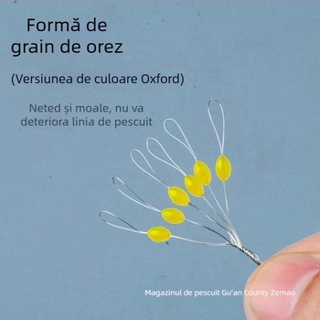 Set linie de pescuit cu mărgele de blocare din silicon, boabe din tendon de vită și accesorii mici