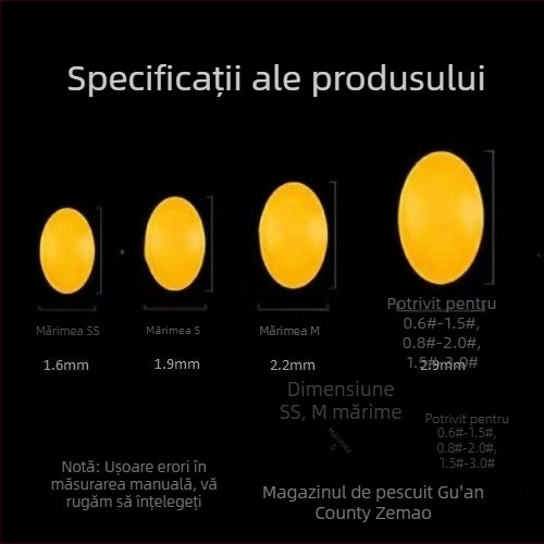 Set linie de pescuit cu mărgele de blocare din silicon, boabe din tendon de vită și accesorii mici