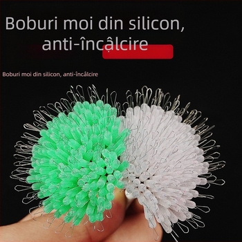 Mărgele din silicon cu închidere, camuflaj verde-cristal, mărgele rotunde pentru pescuit de concurs la capturi mari, în vrac