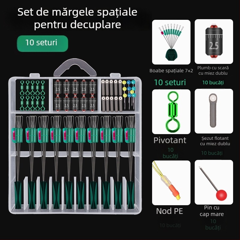Set de perle spațiale, ediție specială, greutate rapidă cu nucleu dublu plutitor, inel în formă de opt, set linie PE pentru pescuit