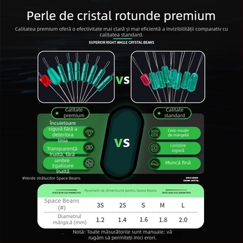 Set mărgele spațiale - Kit complet linie principală pentru pescuit sălbatic și accesorii echipament pescuit (Material: Floare de mătase; Origine: Altele)