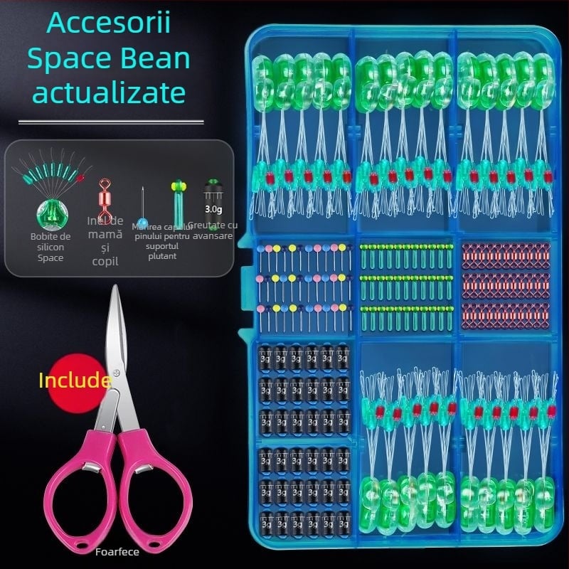 Set mărgele spațiale - Kit complet linie principală pentru pescuit sălbatic și accesorii echipament pescuit (Material: Floare de mătase; Origine: Altele)