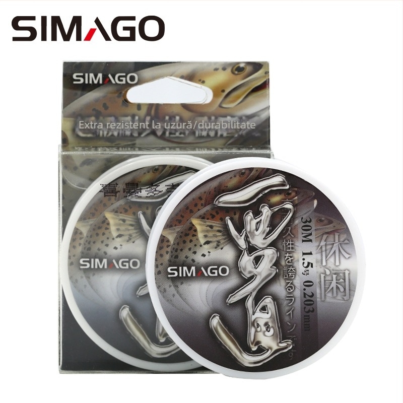 Simago linie sub-line din nylon pentru pescuit, rezistentă, 5 role în cutie