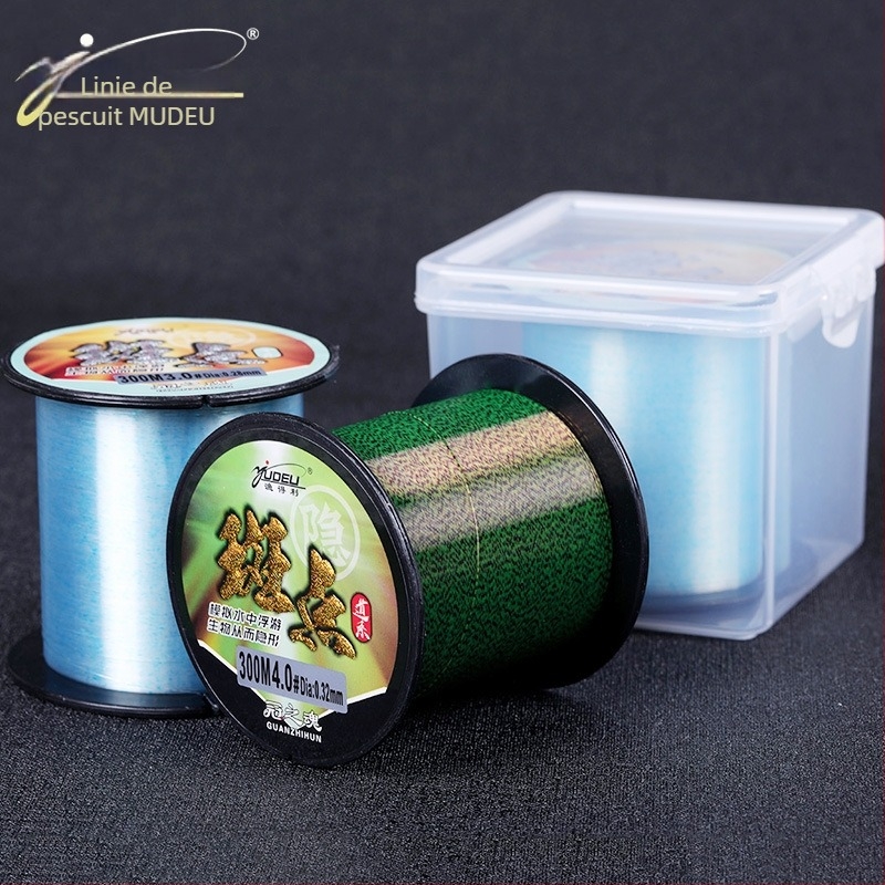 Linie principală de pescuit, nylon, culoare schimbătoare, set 300