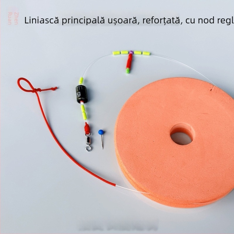 Linii principale cu set de mărgele pentru crap mari – ușoară, întărită, anti-încurcare; material: fir nylon; locații de pescuit: ferma de pește Heikeng, acumulare, baltă; specii țintă: grass carp, silver carp, bighead carp