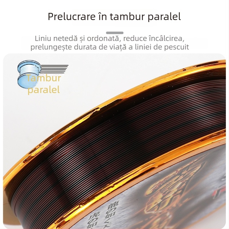 Linie principală de pescuit din nylon, rezistentă, cutie cu 5 tăvi