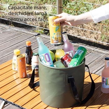 Găleată pliabilă de apă pentru exterior – PVC, Brand 1; pentru spălarea mașinii, spălat haine în timpul călătoriilor și camping