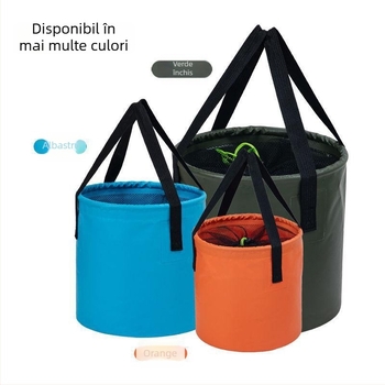 Găleată pliabilă de apă pentru exterior – PVC, Brand 1; pentru spălarea mașinii, spălat haine în timpul călătoriilor și camping