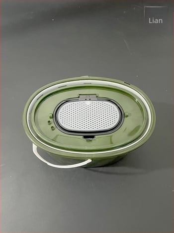 Găleată ovală pentru pești vii cu filtru, cu dublu strat PP, pentru apele de râu, 714 g