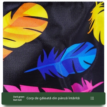 Găleată pentru pești vii din ABS cu capac plasă și frânghie, pliabilă, rotundă, portabilă