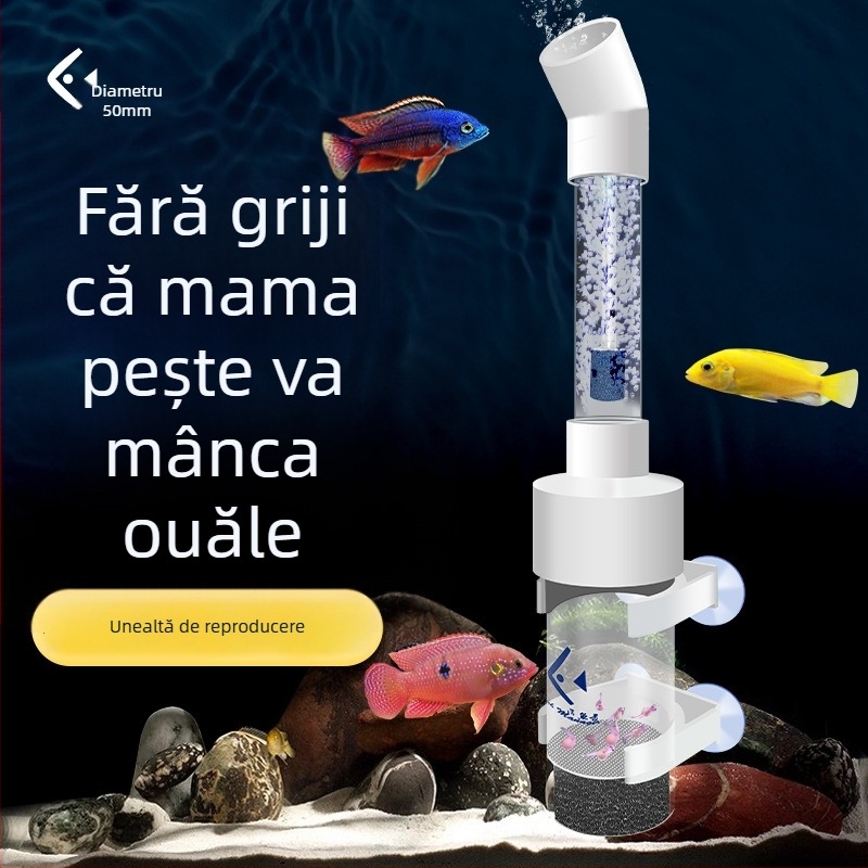 Incubator de ouă pentru pești pentru ciclide, design unic, acrilic, funcție de incubare, echipament pentru acvariu, marcă Yuer