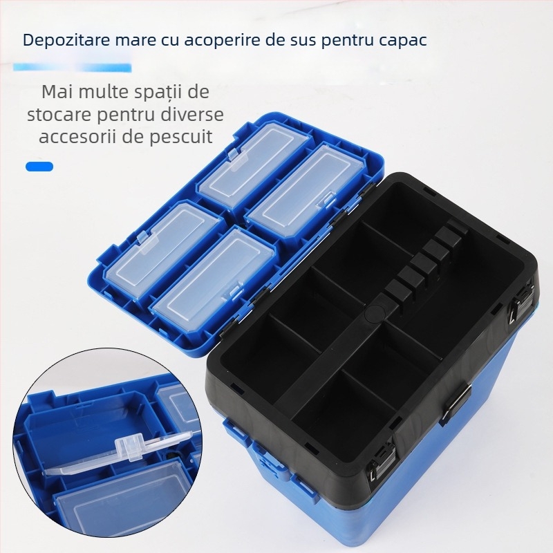 Cutie multifuncțională pentru pescuit cu năluci, șezut ușor, construcție îngroșată, rezistentă la uzură, anti-cadere (Material: Altul; Greutate brută: Altă)