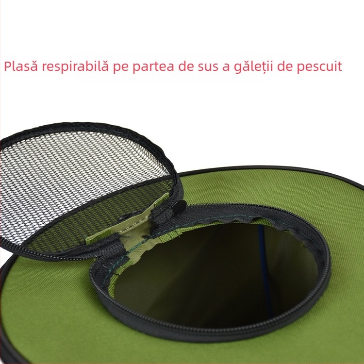 Recipient de pescuit din pânză cu capac, cutie portabilă pentru pești vii, capacitate sub 9 L