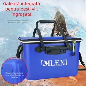 Găleată pentru pește cu design integrat din EVA întărit, într-un singur corp, pentru pește viu (EVA întărit, construcție monobloc, rigid)