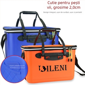 Găleată pentru pește cu design integrat din EVA întărit, într-un singur corp, pentru pește viu (EVA întărit, construcție monobloc, rigid)