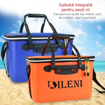 Găleată pentru pește cu design integrat din EVA întărit, într-un singur corp, pentru pește viu (EVA întărit, construcție monobloc, rigid)