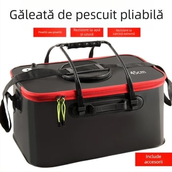 Găleată de pescuit cu design multifuncțional, EVA îngroșat, capacitate mare, pliabil (Material: Silk flower; Cod produs: F 9779s 8mh95897)