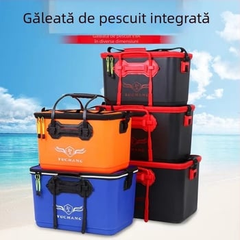 Găleată EVA pentru pești vii, cu corp monobloc și pereți groși, pentru pescuit în aer liber