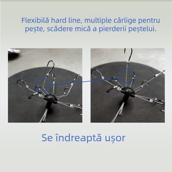 Treasure in the Lake set cârlige pentru pești mari – fir dur, cârlige universale zburătoare, deja legate, pentru silver carp și bighead carp, 12–16#, 10 buc.