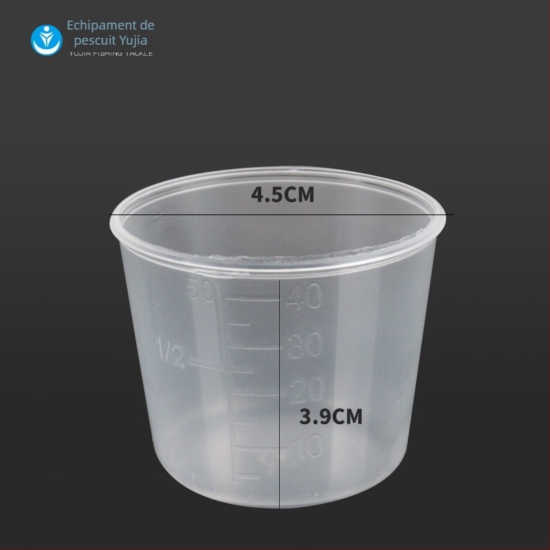 Cană de măsurare pentru pescuit cu scală de amestecare a nadai, set de 3 piese, PP transparent, brand Yujia, origine China