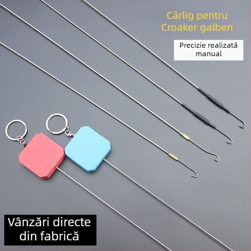 Cârlig pentru anghilă Monopterus albus, rotativ la 360°, cârlig lung pentru pescuit cu set de accesorii de plumb