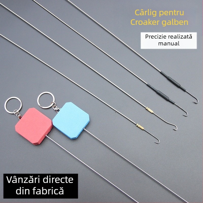 Cârlig pentru anghilă Monopterus albus, rotativ la 360°, cârlig lung pentru pescuit cu set de accesorii de plumb