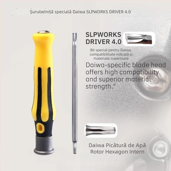 Unealtă multifuncțională pentru întreținerea tamburului de pescuit – Oțel S2, compatibil cu Shimano/Dawa, șurubelniță cu vârf convex, șurubelniță cu vârf bombat