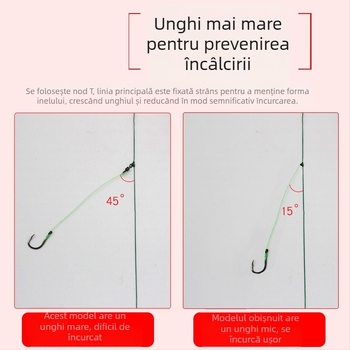 Bojiang set cârlige cu șnur pentru pescuit la lac – antiîncurcări, 100 bucăți