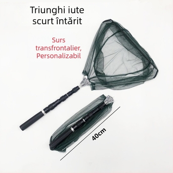 Plasă de pescuit din aliaj de aluminiu, pliabilă, telescopică, deschidere Ø40, adâncime 40, ochiuri fine, sarcină 2 kg