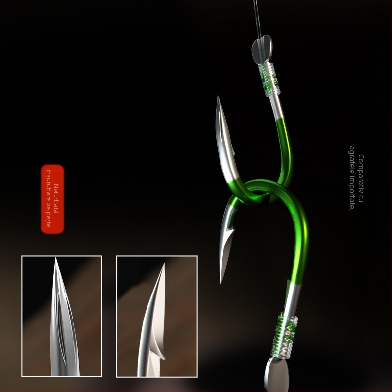 Cârlig de pescuit obișnuit, cu zimpi pentru pescuit în ocean, râu și lac