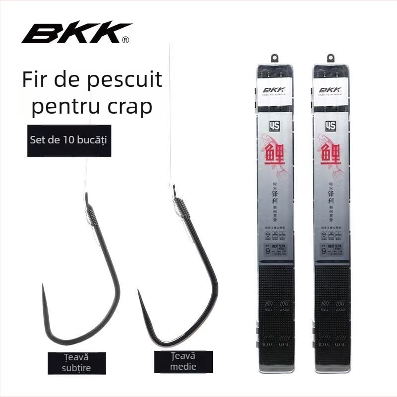 BKK cârlige dublu cu fir sub, Wolf Tooth – pescuit în lacuri, set complet, legături gata