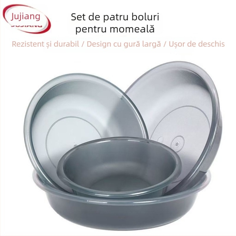 Jujiang set de amestecare a momelilor pentru pescuit, patru piese, tavă antiaderentă pentru amestec, cutie pliabilă și bol pentru momeli, material plastic + magnetic