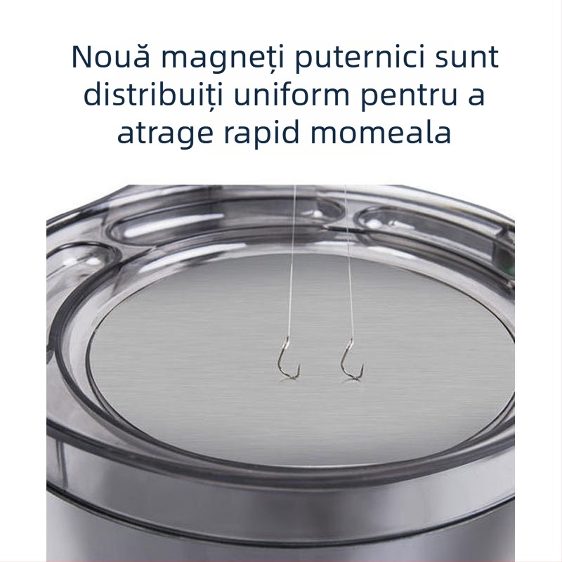 Set tavă magnetică pentru momeli cu trei niveluri, tavă mică din policarbonat, cutie de pescuit și scaun de pescuit