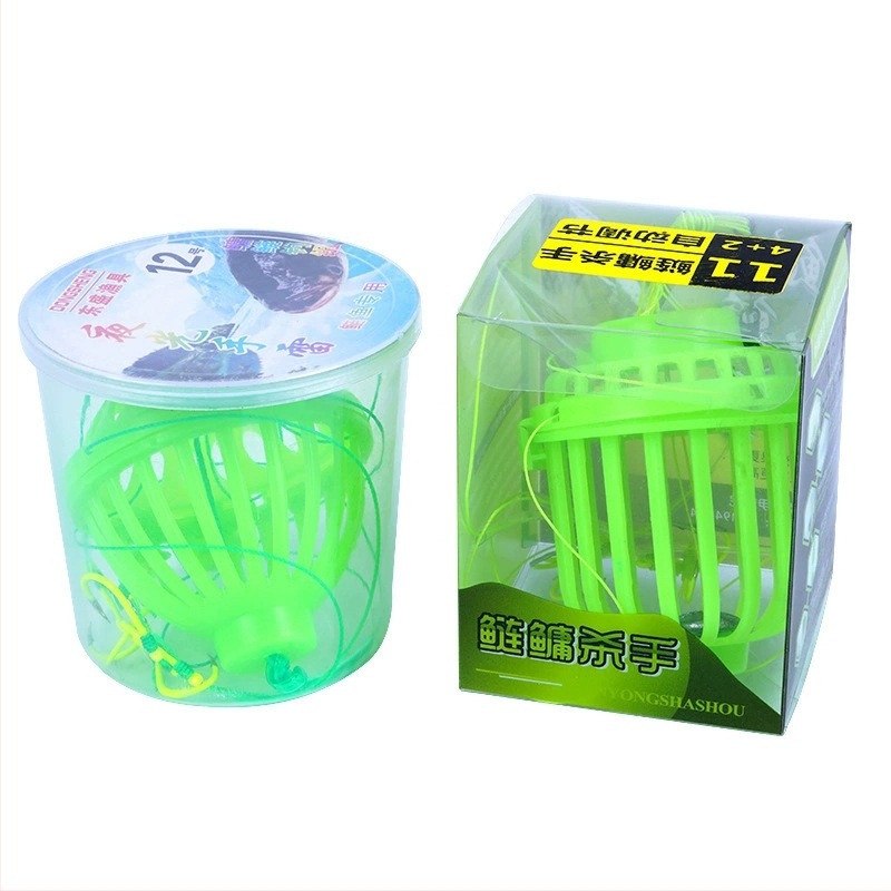 Kit de pescuit pentru crap argintiu și crap mare, cu plasă de pescuit, cârlig exploziv și cârlig iluminator tip Ise-Ni