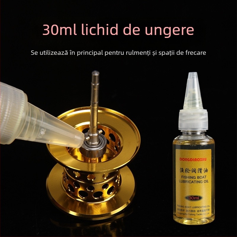 Kit de întreținere pentru tambur de pescuit – ulei și lubrifiant/grease pentru tambur de spinning, marcă East fishing owner, origine China, material: gumă, branduri private autorizate: Da