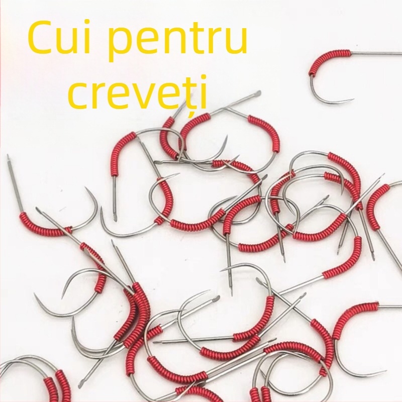 Set de cârlige pentru creveți cu cârlige simple și duble, cârlige obișnuite, Brand 1