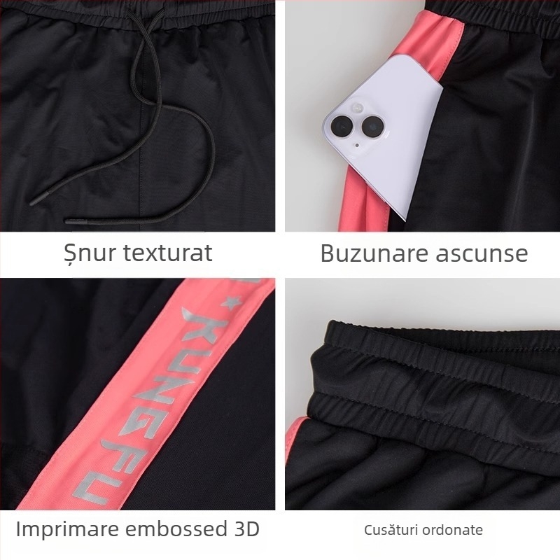 Pantaloni de antrenament Wushu, largi, stil Tai Chi, unisex, model primăvară-toamnă, material: amestec de fibre chimice, 82% nylon.