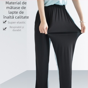Pantaloni Tai Chi pentru adulți, unisex, croială dreaptă, cu elasticitate înaltă, Material Milk Silk, 90% poliester, toleranță 1–3 cm