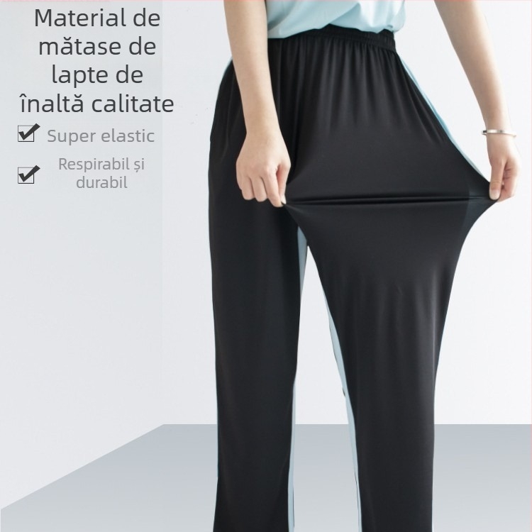Pantaloni Tai Chi pentru adulți, unisex, croială dreaptă, cu elasticitate înaltă, Material Milk Silk, 90% poliester, toleranță 1–3 cm