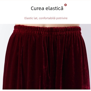 Pantaloni Tai Chi unisex pentru adulți, căptuți cu fleece, stil lanternă, toamnă–iarna, pentru arte marțiale și practicarea Tai Chi