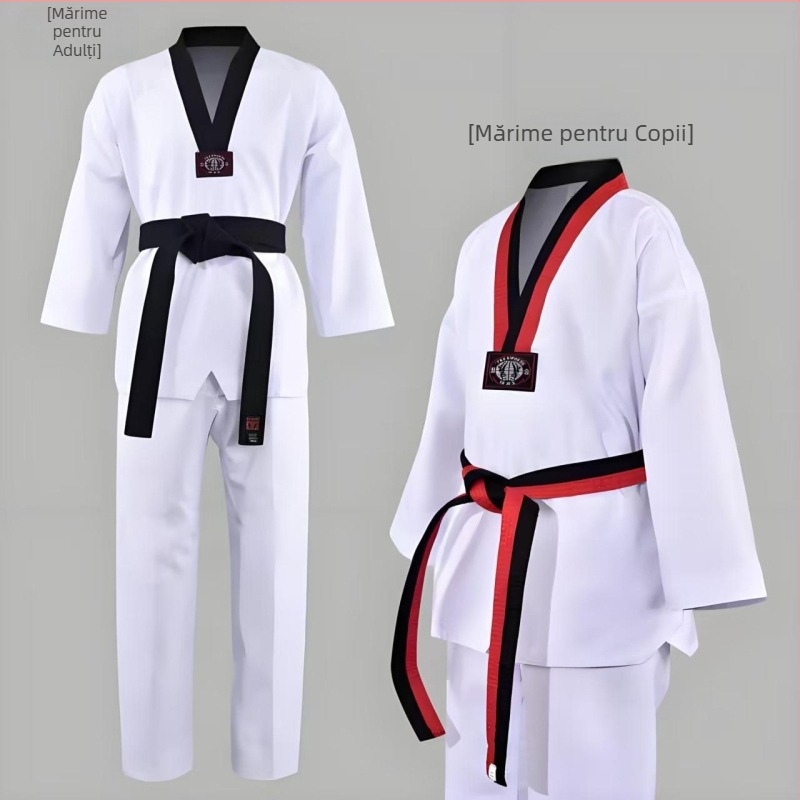 Uniformă Taekwondo, țesătură din amestec de cânepă, 50% bumbac, model 32523005926