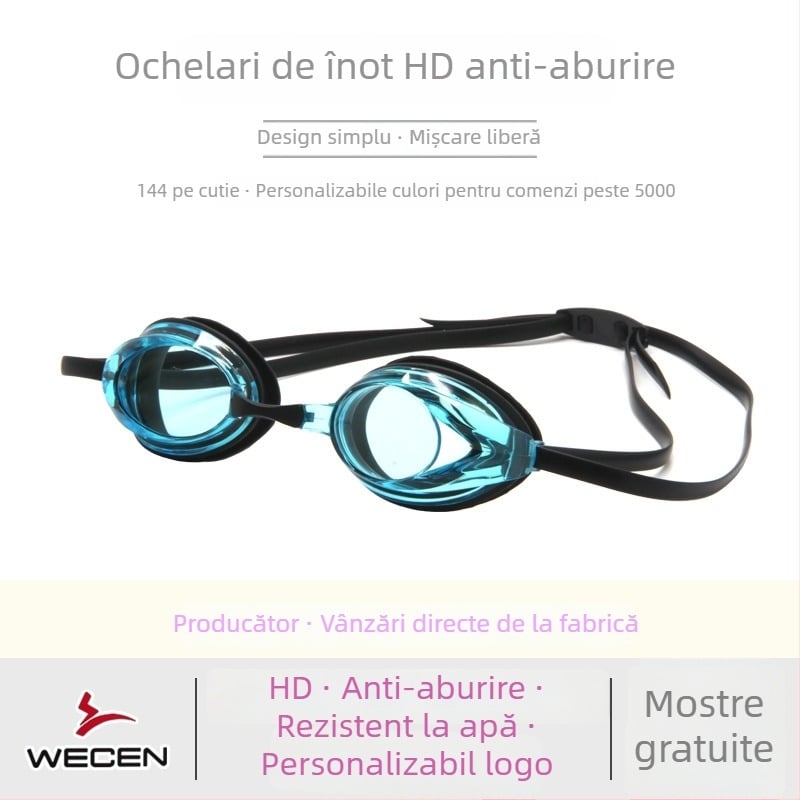 Ochelari de înot antifog, cu lentile din policarbonat, pentru adulți