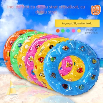 Inel de înot, cu dublu strat cristal, pentru subraț, PVC de 15 mm, pentru copii