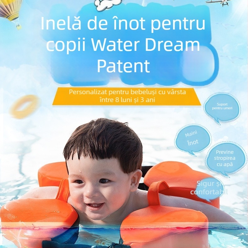 Dream of Water inel de braț pentru copii - spumă EPE, imprimat, pentru înot și plimbare prin apă