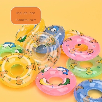 Inel de înot pentru copii, în formă de rață – jucărie de baie din plastic